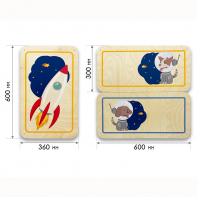 Набор стеновых панелей «Мы в Космосе - Белка и Стрелка» - fgospostavki.ru - Воронеж