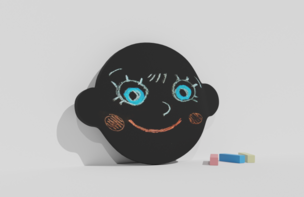 Фигурная грифельная меловая доска на тему эмоций - fgospostavki.ru - Воронеж