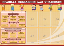 Стенд "Правила поведения для учащихся" - fgospostavki.ru - Воронеж