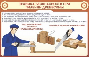 Стенд "Техника безопасности при пилении древесины" - fgospostavki.ru - Воронеж