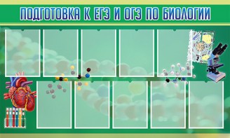 Стенд "Подготовка к ЕГЭ и ОГЭ по биологии" Вариант 2 - fgospostavki.ru - Воронеж